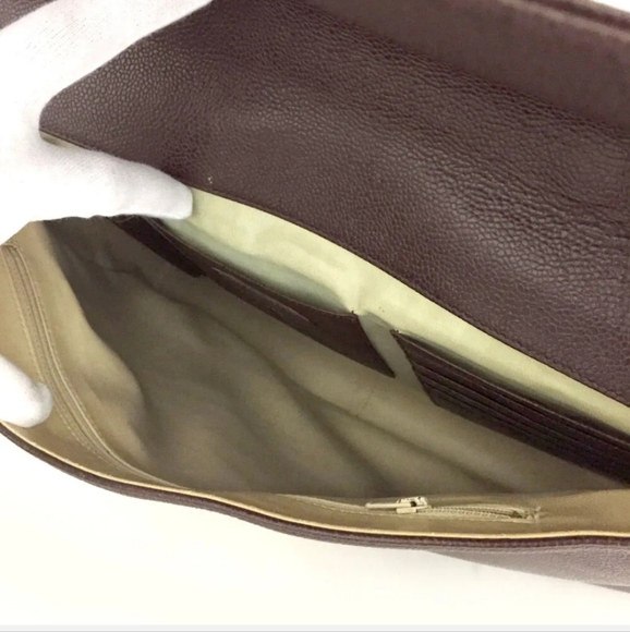 CHANEL 1990 Brown Caviar Leather/ Gold Hardware Briefcase - Picture 9 of 16